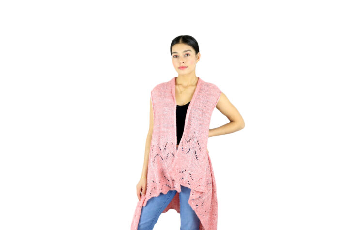 Pink Knitted Cardigan