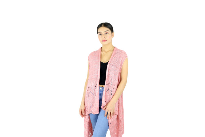 Pink Knitted Cardigan