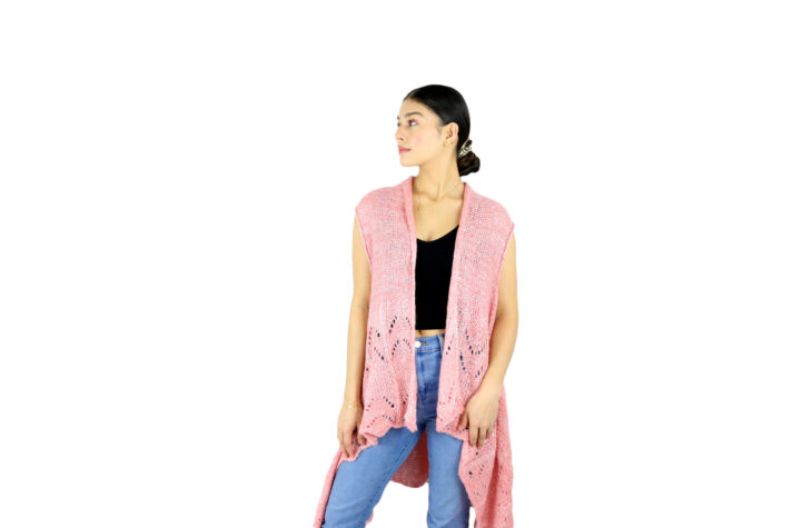 Pink Knitted Cardigan