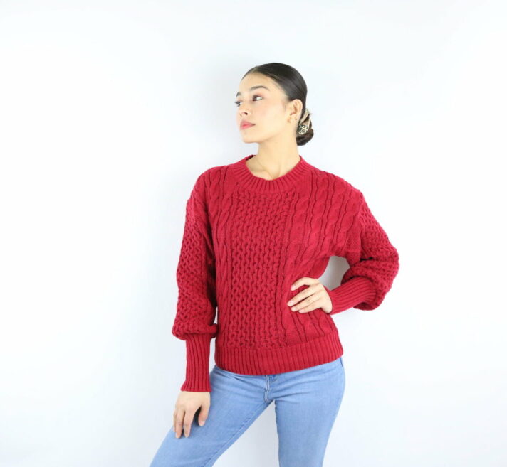 Crimson Knitted Sweater