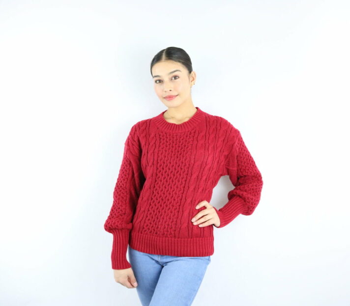 Crimson Knitted Sweater