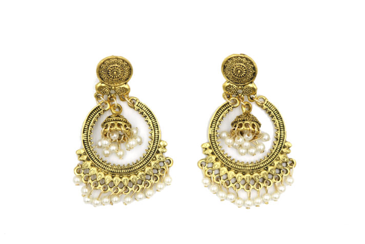 Golden Jhumka Earrings